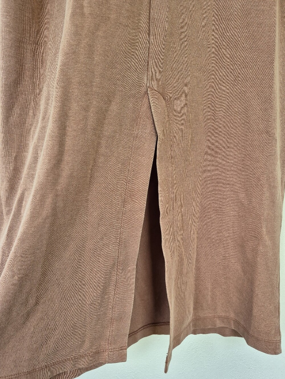Zara Cotton Blend Maxi T Shirt Dress With Mock Neck Small New - Picture 6 of 7